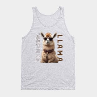 No Drama Llama Cool Alpaca Wear Sunglasses Tank Top